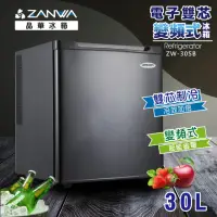 在飛比找momo購物網優惠-【ZANWA 晶華】30L 電子雙核芯變頻右開式單門冰箱/冷