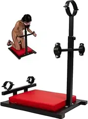 SAHOOSAFETY Fixed Restraint Frame Punishment Sex Chair With Handcuffs Restraints Collar Pillory SM Training Kneeling Chair Bondage Frame BDSM Erotic Game for Men and Women