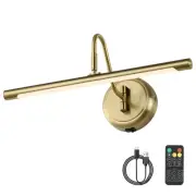 Battery Operated Picture Light Gold - Modern Wireless Picture Lights for Wall...