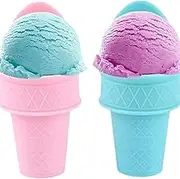 ALHJIDVBN 2024 New Amazon Ice Cream Cup Scoop Ice Cream Cone Scoop Kids Ice Cream Scoop, Pink