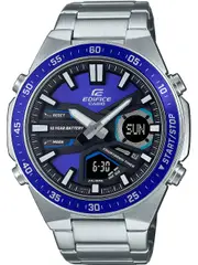 Casio Edifice EFV-C110D-2AVEF Blue Dial Grey Stainless Steel Mens Watch