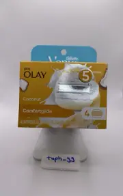 Venus PLUS Olay Coconut Comfortglide Womens 5 Blades - 4 Cartridges