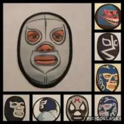 patches wrestling, lucha libre mexico 3 inches, Santo, Blue Demon