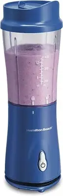 Hamilton Beach Personal Smoothie Blender With 14 Oz Travel Cup And Lid, Blue
