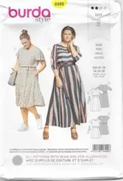 120 BURDA 6449: DRESS SIZE 18-28 SEWING PATTERN
