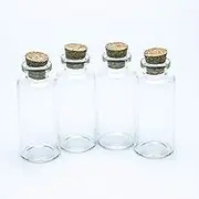25ml Glass Bottles with Cork Small Transparent Mini Empty Glass Vials Jars,Liquid Perfume Decorative Mini Bottle, DIY Crafts, Glass Bottle Test Tube Storage(100,25ml)
