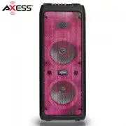 AXESS 2000W Bluetooth Speaker Black W/ Wireless MIC+ Remote Control PFBT7003