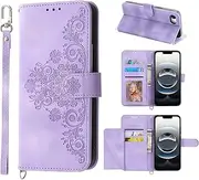 AsWant Wallet Case for iPhone 16e/SE 4 - Premium Leather Flip Protective Case Magnetic Cover with Stand Function (Purple)