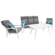 Eden 4pc Lounge Setting - White