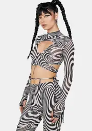 [Club Exx] Waking Dream Mesh Top