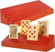 Pcs Wooden Playing Card Holders Card Rack Stand for Poker Bridge Display Holder Tray