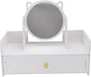 Makeup Mirror Storage Box Compact and Space-saving for Home Dormitory Office Jewelry Cosmetics Storage 360° Flexibility