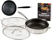 [Copper Chef] Titan Fry Pans, 9.5 inch with 8 inch, Stainless-Steel
