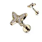 Piercing Ear Labret Cartilage Butterfly Rose