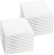 [Goaste] 24 Pack Cotton Handkerchiefs for Men, 16" Men's White Soft Hankies, Classic Pocket Square Towel with Hem for Suit, Gifting, Weddings, Tea Party, Father's Day, White, 16"*16"