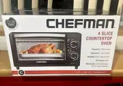 *NEW* Chefman 4 Slice Countertop Oven Adjustable Racks Fits 8” Pizza RJ25-4