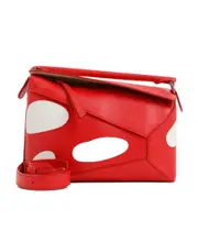 Mushroom Puzzle Edge bag in classic calfskin One size Red