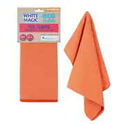 White Magic Reusable 70x50cm Tea Towel Absorbent Cleaning/Drying Cloth Tangerine