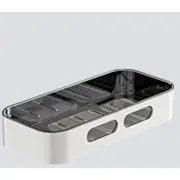 180°Rotation Corner Shower Caddy, 2 Pack No Drilling Wall Mounted Rack, Bathroom Shelf Storage Organiser (White)