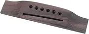 Vaguelly 6 Strings Rosewood Acoustic Guitar Bridge Strings Slotted Saddle Replacement for Folk Classical Guitars Pre Drilled for Fit