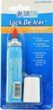 2 Pack Sub Zero Lock De-Icer And Lubricant. .62 FL OZ
