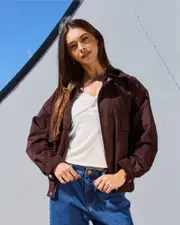 [Ava And Ever] Ava And Ever Women's Hayden Suede Jacket in Carob Size 6 6 Carob