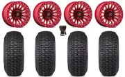 Fuel Rincon Beadlock 15" Wheels Red 30" Regulator 2 Tires Polaris Ranger XP 9/1K