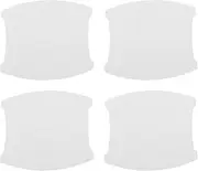 3D Car Door Handle Scratch Protector, 84x94mm Car Door Handle Protective Film Carbon Fiber White, 4 Pcs