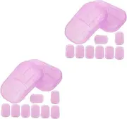 BESPORTBLE 2sets of Small Soap Slices Disposables Odorless Ideal for Hotel Travel or Outdoor Use Compact Practical 20boxes*2