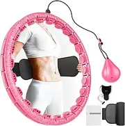 Infinity Hoop with Sweat Belt,Weighted Hula Hoop for Adults Weight Loss,Smart Waist Exercise Ring Infinity Hoop Plus Size,Waist Trimmer Workout Equipment for Women