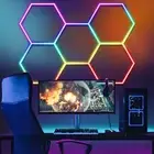 RGB Hexagon Garage Lights Remote Hexagon LED Lights with 358 Modes for Bar Gym