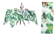 60x120'' Rectangle Outdoor Tablecloth with Umbrella Hole Water Resistant