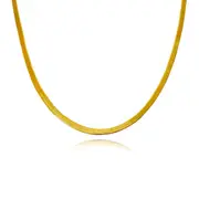 Culturesse Faridah 53cm Silver Snake Chain Necklace 18K Gold Plating Jewellery