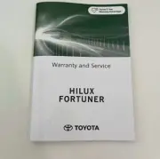 New Blank Toyota Hilux Fortuner Service Log Book Booklet