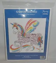 Rainbow Unicorn Imaginating Cross Stitch Needlepoint Kit 2959K Ursula Michael