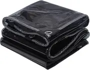Clear PVC Tarp 1x1.2m 1.2x1.5m 1.5x2m 2x3m 3x4m 4x5m 4x6m Heavy Duty Waterproof Cover 0.45mm Thick, Grommet Every 50cm, Tarpaulins for Verandahs, Plant, Garden, Chicken Coop, Patio(1.5x3m)