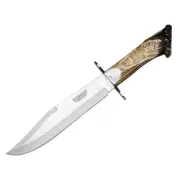 JOKER CC101 BOWIE 25 Fixed Blade Hunting Knife, Stag Horn