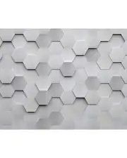 Brewster Metal Hexagons Wall Mural
