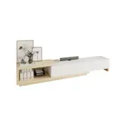 High Gloss 3 Drawer TV Stand with Retractable Frame
