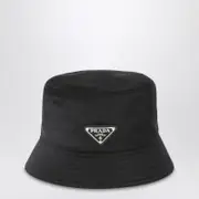 [Prada] Black Re-Nylon fisherman's hat XL Black