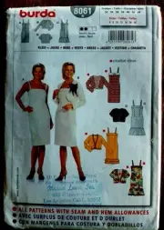 Burda Dress + Jacket Sewing Pattern style 8061 craft sew DIY fabric outfit women