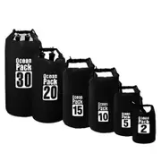 Black Waterproof Bag Dry Sack Fishing Camping Canoeing Outdoor 2/5/10/15/20/30 L