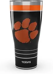Tervis Traveler Clemson Tigers - Night Game Triple Walled Insulated Tumbler Travel Cup Keeps Drinks Cold & Hot, 30oz, Stainless Steel
