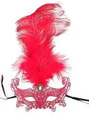 VENETIAN MARDI GRAS MASK MASQUERADE PARTY MASKS RED LINGERIE MASKS