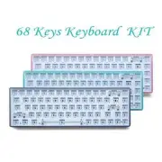 Novice 68key 3-mode Hot Swap White Light Mechanical Keyboard Kit 3/5 Pins Switch