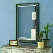 Farmhouse Mirror Industrial Rustic Piped Vintage Steampunk Style Bathroom Vanity