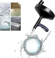 MMIAOO Plumbing Snake 16-FT（5M）, Drum Auger, Heavy Duty Pipe Snake Sink Snake Cleaner Drain Auger Sewer Toilet Dredge