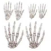 3 Pairs Skeleton Hand Halloween Decoration Fake Posable Xl Hands Claw Baby