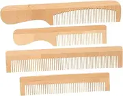 ERINGOGO 4Pcs Portable Combs Travel Hair Picks for Gentle Compact Wooden Combs for All Hair for Men Women