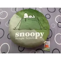 在飛比找蝦皮購物優惠-SNOOPY 史努比 迷彩 綠色 圓形抱枕